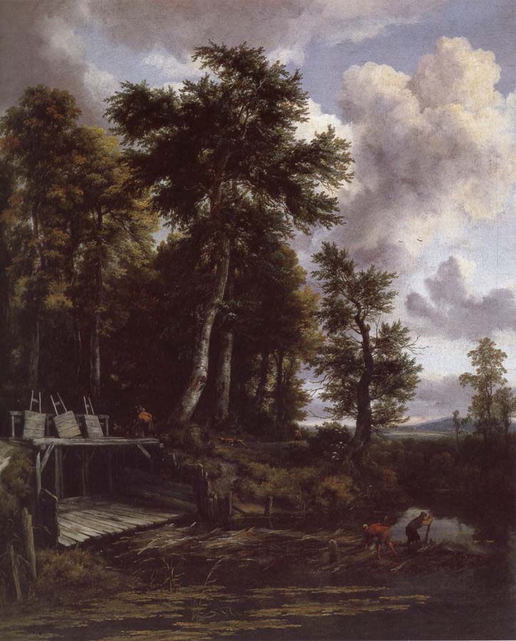 Jacob van Ruisdael Landscape with a Sluice Gate